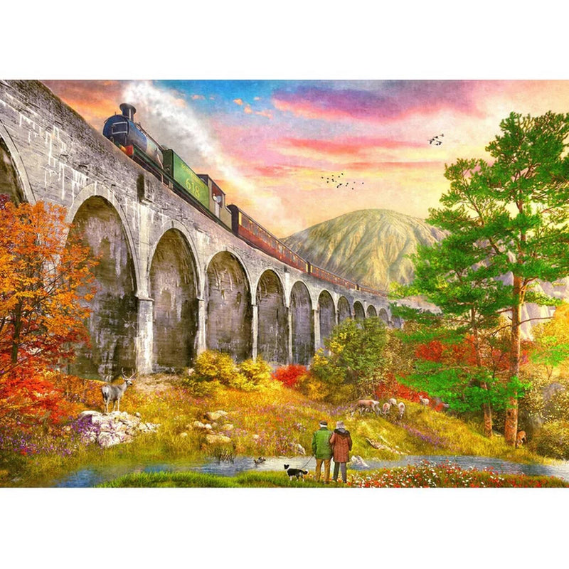 Gibsons Crossing Glenfinnan Viaduct by Dominic Davison 1000 Piece Jigsaw (G6365)