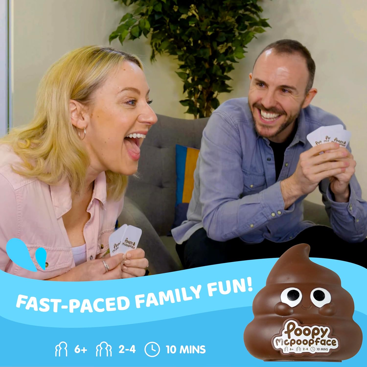 Bubblegum Stuff Poopy McPoopface - Flush Your Poop Before The Rest Of The Group - A Hilarious Game For Kids Who Love Toilet Humor - Family-Friendly Card Game - x48 Cards