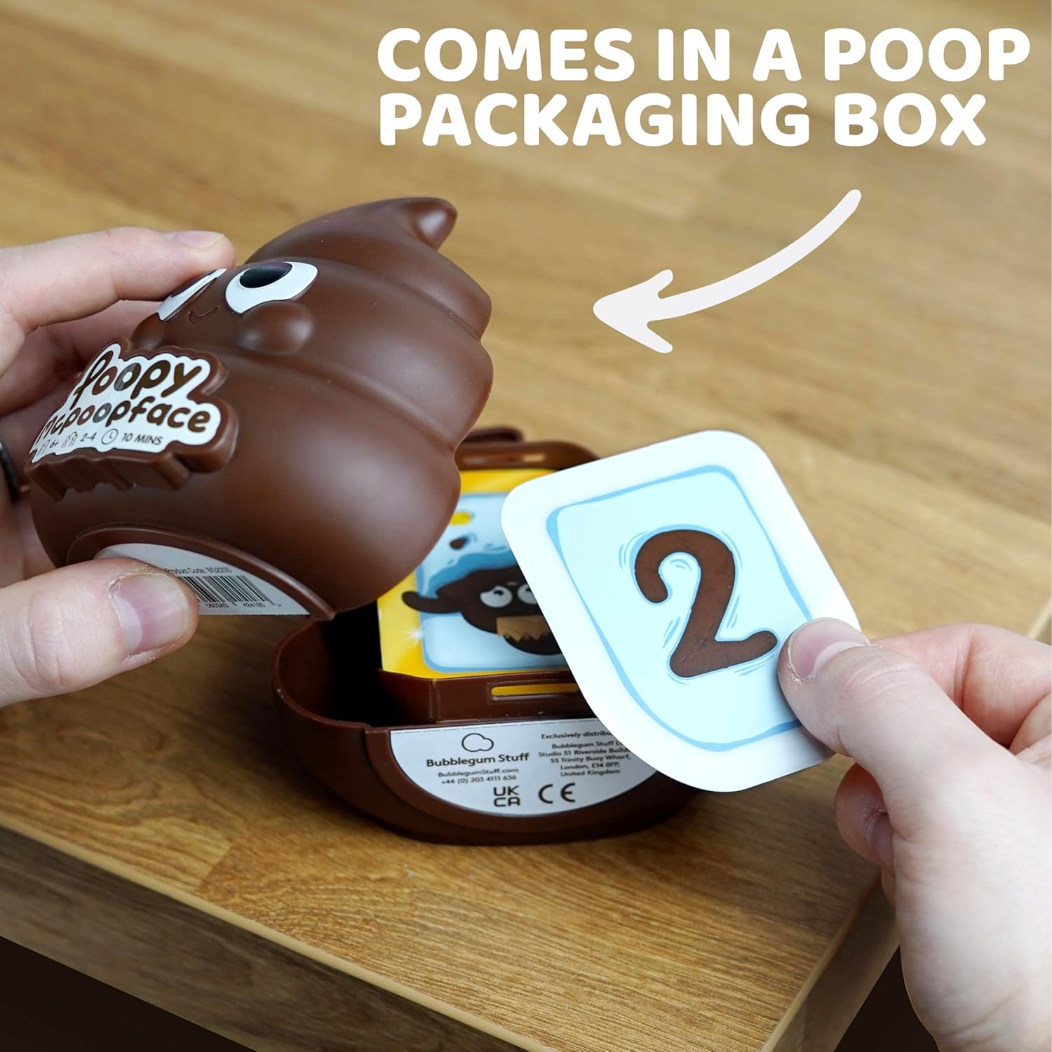 Bubblegum Stuff Poopy McPoopface - Flush Your Poop Before The Rest Of The Group - A Hilarious Game For Kids Who Love Toilet Humor - Family-Friendly Card Game - x48 Cards