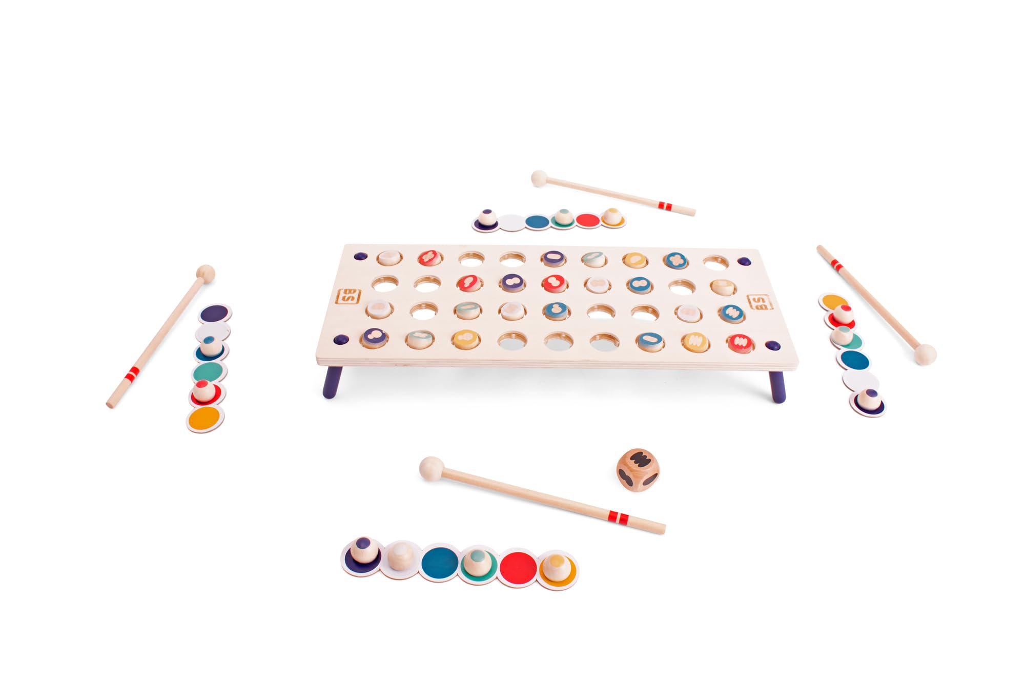 BS Toys Formen treffen - Schnelles und aufregendes Formen-Matching-Spiel - Stärkt Konzentration und Koordination - Für Kinder ab 3 Jahren und älter - 2-4 Spieler