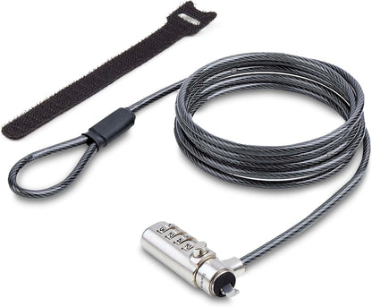 StarTech.com Slim Lock Noble Wedge Slot Compatible, 6.6ft (2m) Locking Cable, Desk Anti-Theft Security For Laptop/Notebook