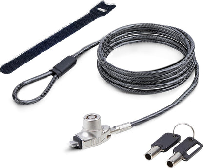 StarTech.com Slim Lock Noble Wedge Slot Compatible, 6.6ft (2m) Locking Cable, Desk Anti-Theft Security For Laptop/Notebook