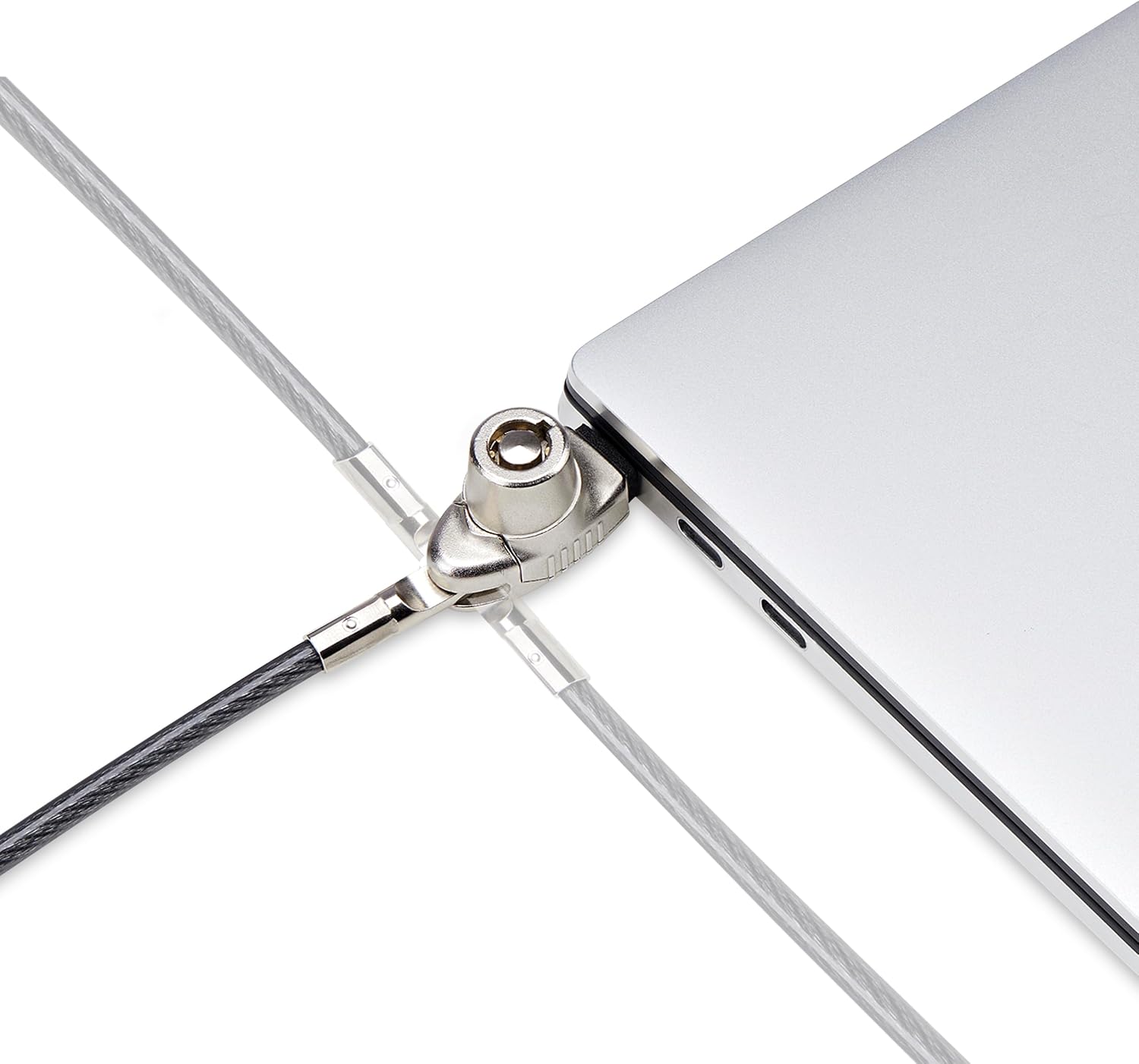 StarTech.com Slim Lock Noble Wedge Slot Compatible, 6.6ft (2m) Locking Cable, Desk Anti-Theft Security For Laptop/Notebook