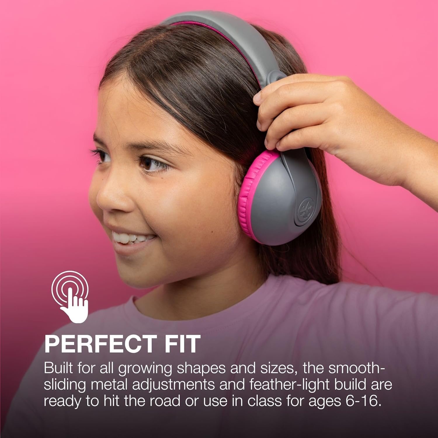 JLab JBuddies Studio 2 Kids Headphones Wireless - Bluetooth Headphones Kids for Boys & Girls, Volume Limited Childrens Earphones with Mic, 65+ Hr Playtime, Noise Isolation, Sharing & Wired Mode