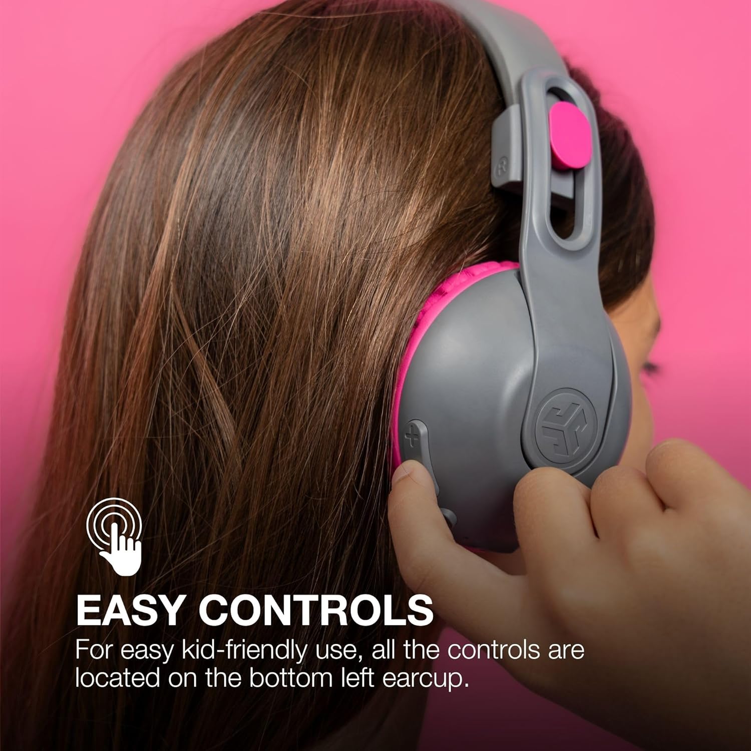 JLab JBuddies Studio 2 Kids Headphones Wireless - Bluetooth Headphones Kids for Boys & Girls, Volume Limited Childrens Earphones with Mic, 65+ Hr Playtime, Noise Isolation, Sharing & Wired Mode