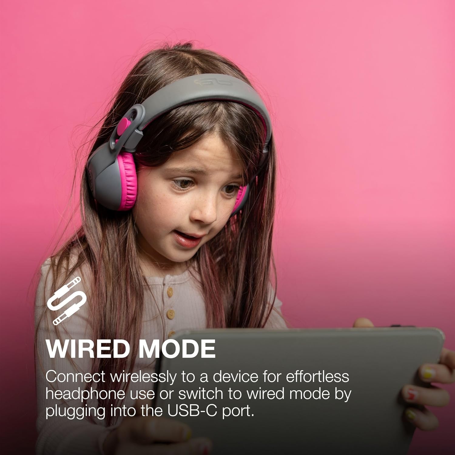 JLab JBuddies Studio 2 Kids Headphones Wireless - Bluetooth Headphones Kids for Boys & Girls, Volume Limited Childrens Earphones with Mic, 65+ Hr Playtime, Noise Isolation, Sharing & Wired Mode