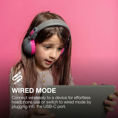 JLab JBuddies Studio 2 Kids Headphones Wireless - Bluetooth Headphones Kids for Boys & Girls, Volume Limited Childrens Earphones with Mic, 65+ Hr Playtime, Noise Isolation, Sharing & Wired Mode