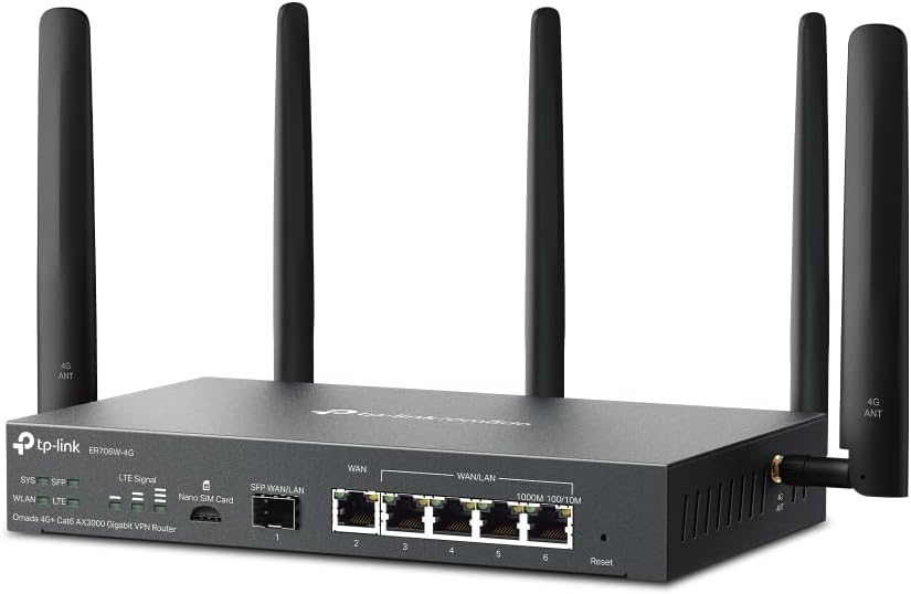 Omada 4G+ Cat6 AX3000 Gigabit VPN Router