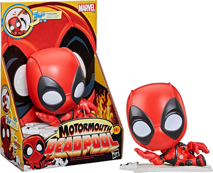 Marvel Motormouth Deadpool, 5-Inch (15cm) Electronic Talking Toy, Lights &Sounds, 50+ Phrases, Super Hero Toys, Ages 14+