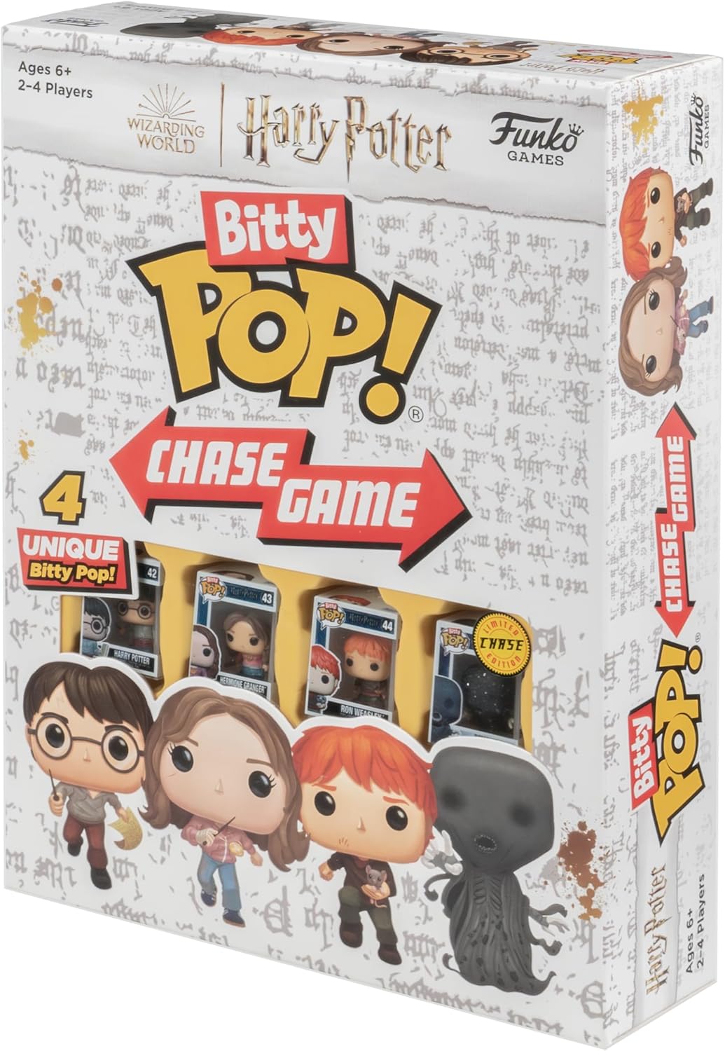 FUNKO GAMES - Bitty Pop! Chase Harry Potter - Board Game with Mini Figures of Harry, Hermione, Ron and Voldemort - Fun for Harry Potter Fans - Great for Collectors - English Version