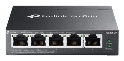 Omada 5-Port Gigabit Managed Network Switch, 4-Port PoE+, Cloud-Based SDN Controller, Remote Management
