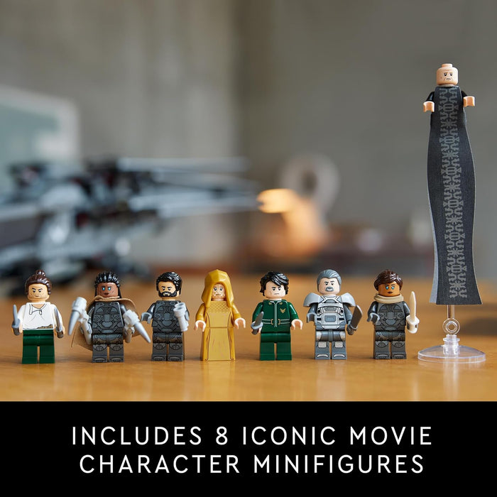 LEGO 10327 Icons Dune Atreides Royal Ornithopter, Set zum Sammeln für Erwachsene, Film-Geschenk für Männer, Frauen und Fans, Modell-Flugzeug mit 8 Figuren, darunter Paul Atreides und Baron Harkonnen