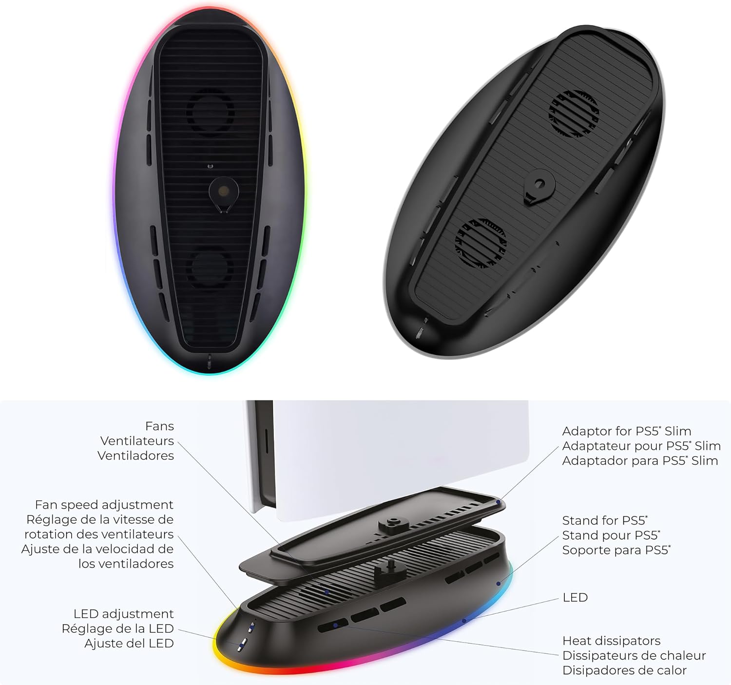 Subsonic Cooling Led Stand - Ps5/Ps5 Slim