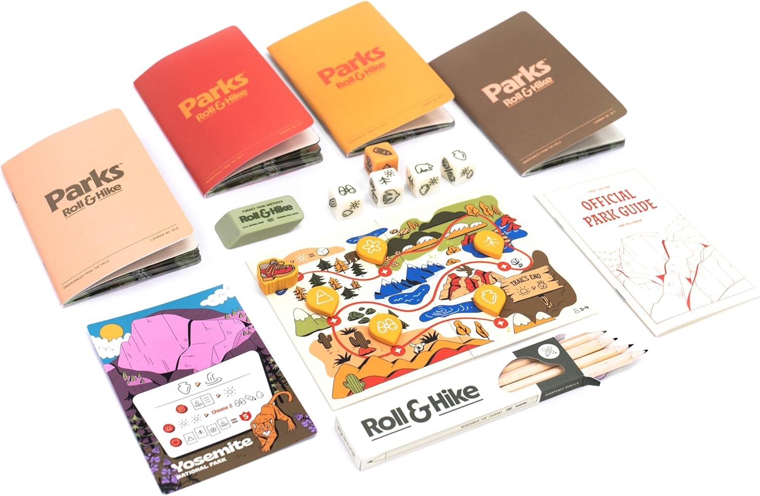 Keymaster Games Parks Roll & Hike | Strategic Dice Game | Explore The Wild Wonder of The US National Parks on Game Night | Packable Travel Game for Kids, Adults, and Families | 1-4 Players | Ages 10+