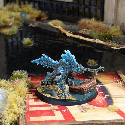 Fallout: Wasteland Warfare Creatures - Nukalurk King - RPG Unpainted Resin Figure, 32mm Miniature W/ 50mm Scenic Base, Nuka World