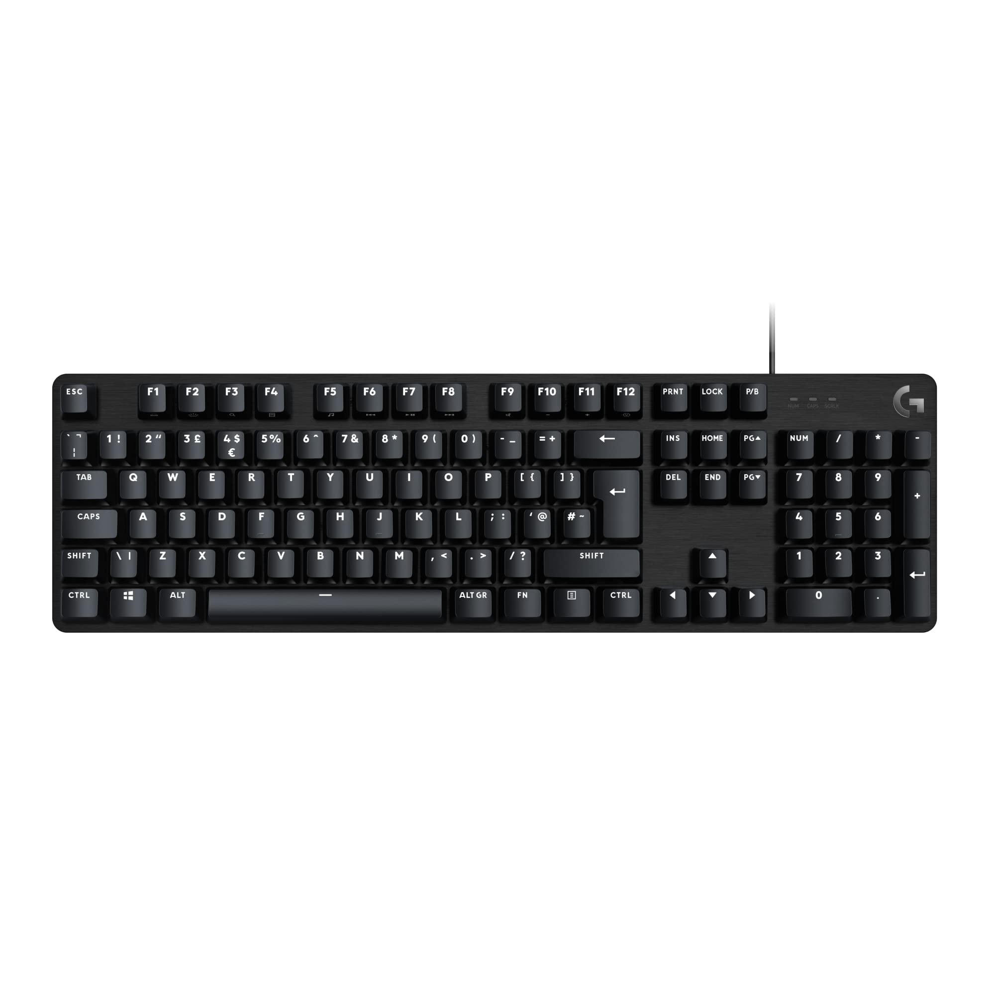 Logitech G413 SE Full-Size Mechanical Gaming Keyboard - Backlit Keyboard with Tactile Mechanical Switches, Anti-Ghosting, Compatible with Windows, macOS, QWERTY UK English Layout - Black
