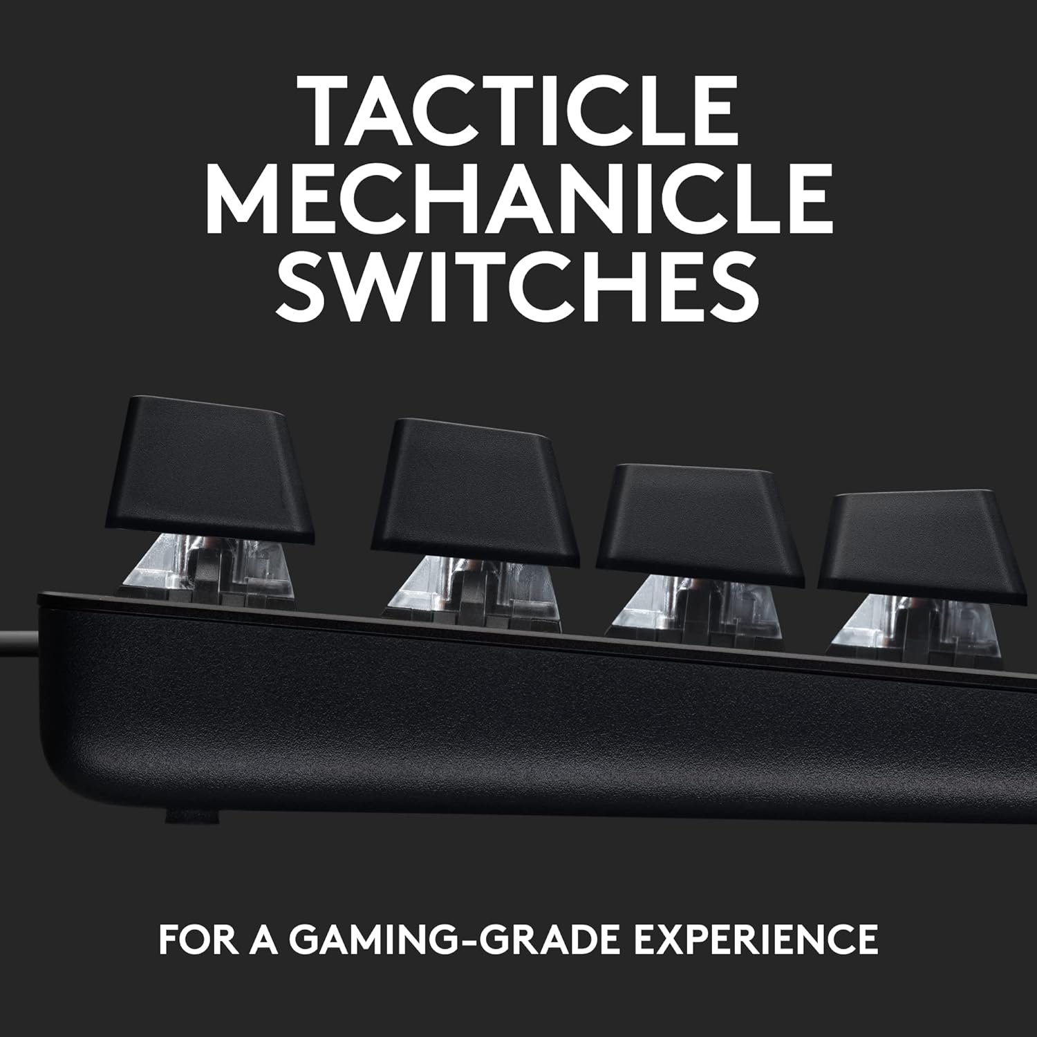 Logitech G413 SE Full-Size Mechanical Gaming Keyboard - Backlit Keyboard with Tactile Mechanical Switches, Anti-Ghosting, Compatible with Windows, macOS, QWERTY UK English Layout - Black