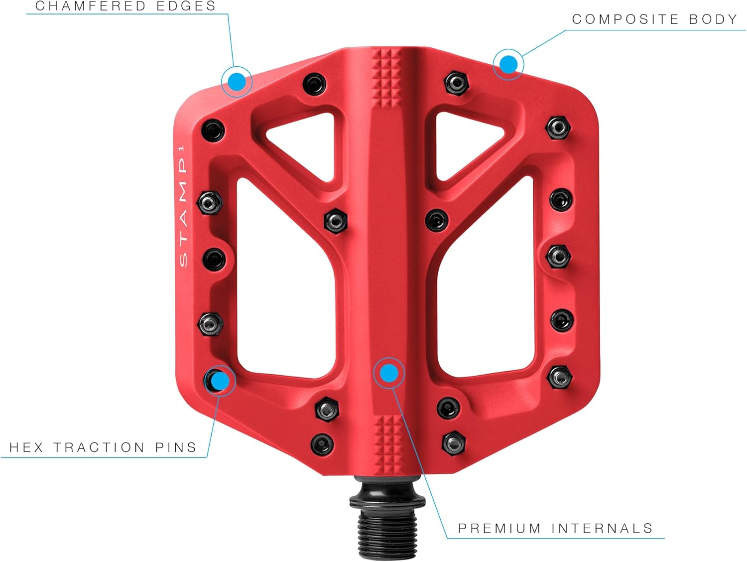CRANKBROTHERS Stamp-1 Pedals Red S Single