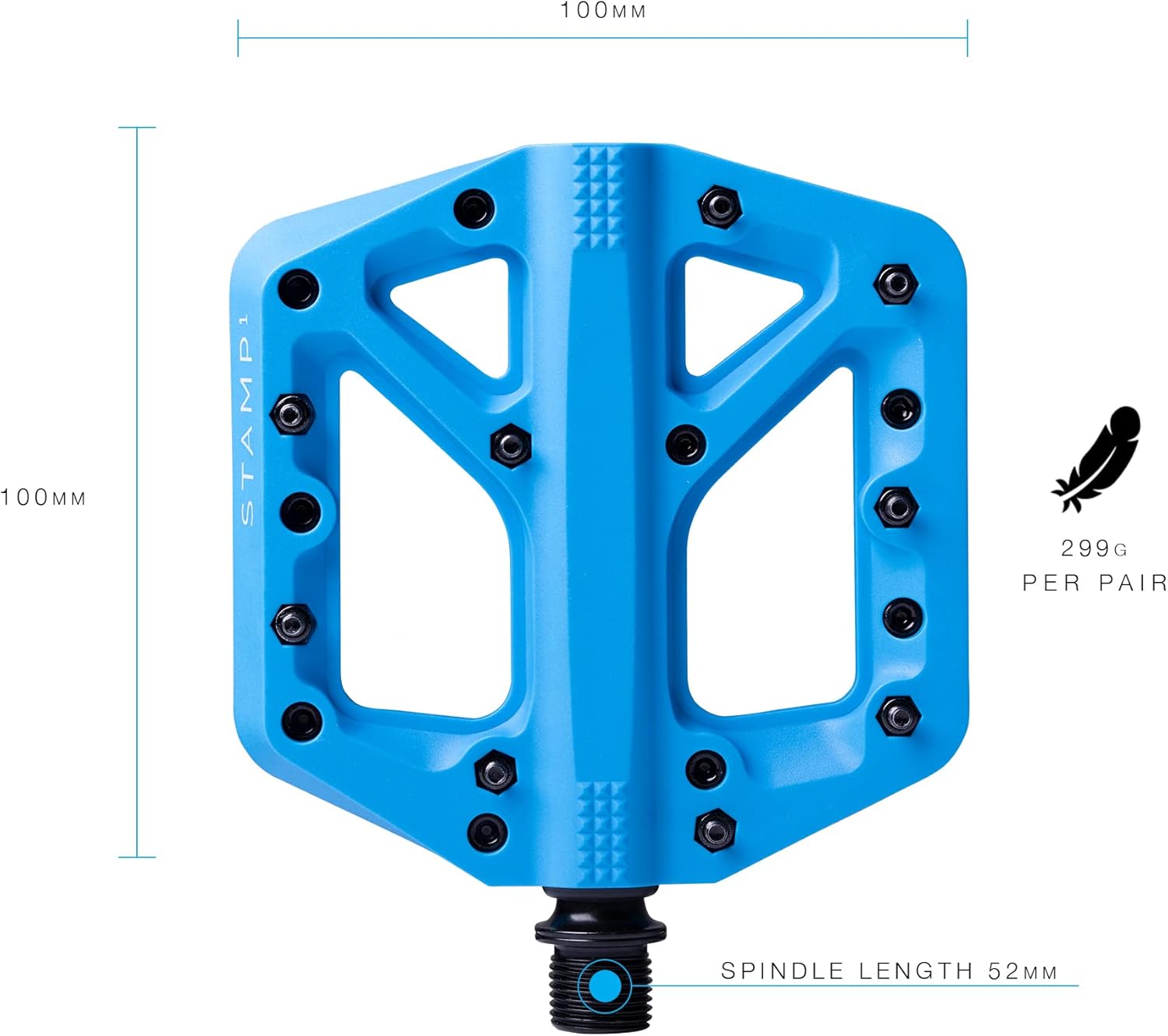 CRANKBROTHERS Stamp-1 Pedals Blue S Single