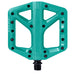 Crankbrothers Stamp Flat BMX/MTB Bike Pedal - Platform Bicycle Pedal, Minimal Profile, Adjustable Grip Stamp 1 Turquoise L