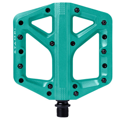 Crankbrothers Stamp Flat BMX/MTB Bike Pedal - Platform Bicycle Pedal, Minimal Profile, Adjustable Grip Stamp 1 Turquoise L