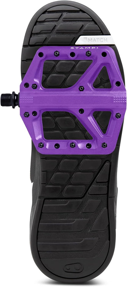 Crankbrothers Stamp Flat BMX/MTB Bike Pedal - Platform Bicycle Pedal, Minimal Profile, Adjustable Grip Stamp 1 Purple L