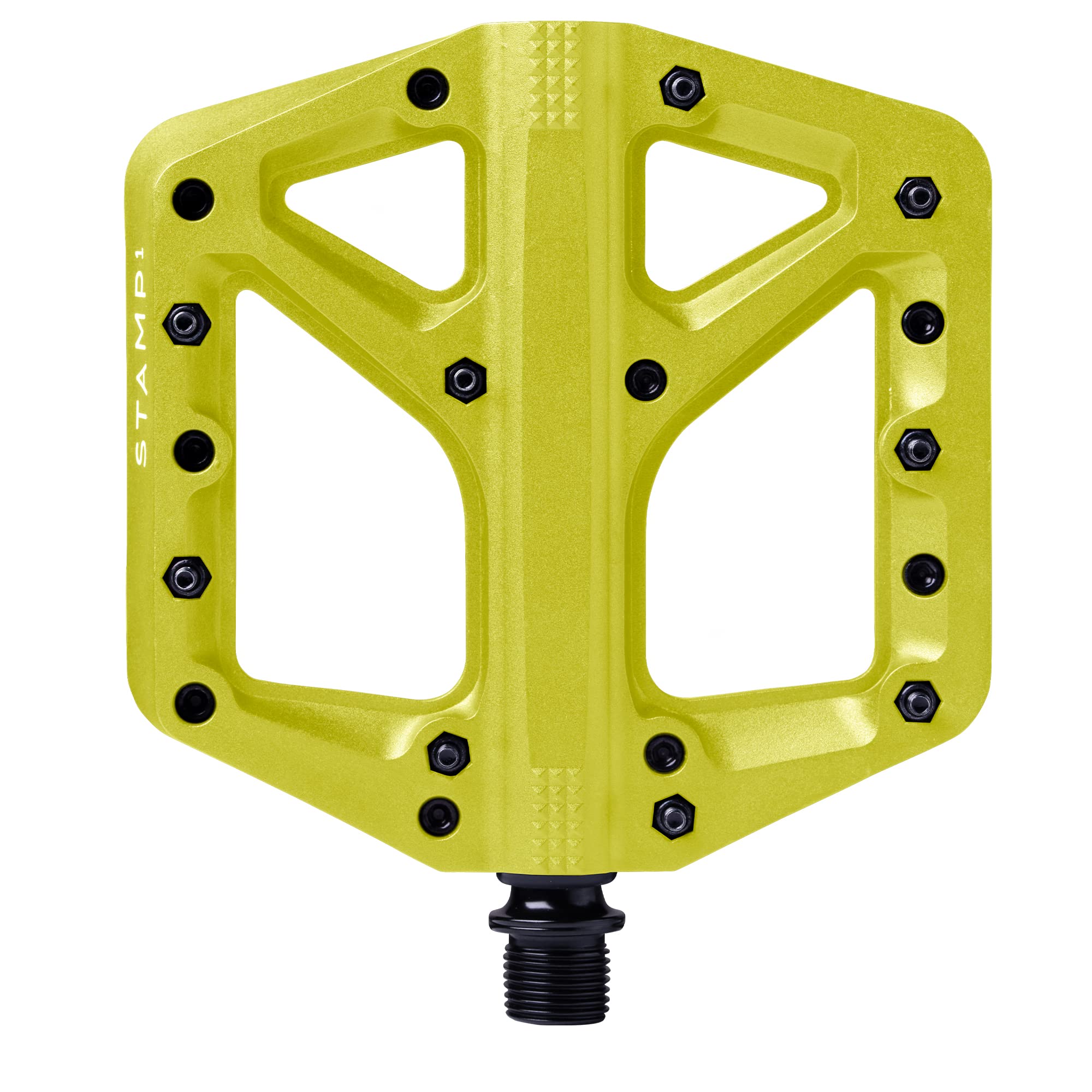 Crankbrothers Stamp Flat BMX/MTB Bike Pedal - Platform Bicycle Pedal, Minimal Profile, Adjustable Grip Stamp 1 Yellow L