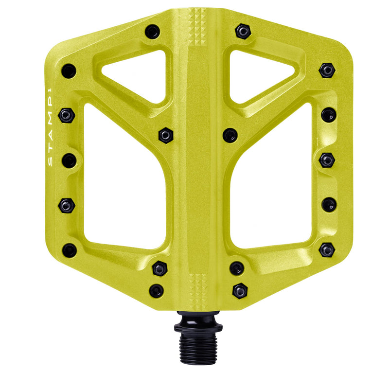 Crankbrothers Stamp Flat BMX/MTB Bike Pedal - Platform Bicycle Pedal, Minimal Profile, Adjustable Grip Stamp 1 Yellow L