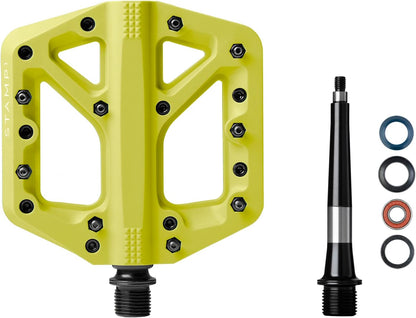 Crankbrothers Stamp Flat BMX-/MTB-Fahrradpedal, Plattform-Pedal, minimales Profil, Verstellbarer Grip Stempel 1 Gelb S