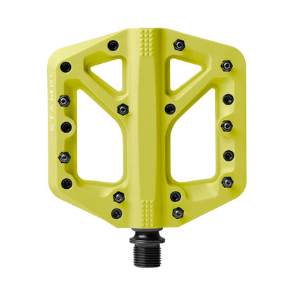 Crankbrothers Stamp Flat BMX-/MTB-Fahrradpedal, Plattform-Pedal, minimales Profil, Verstellbarer Grip Stempel 1 Gelb S
