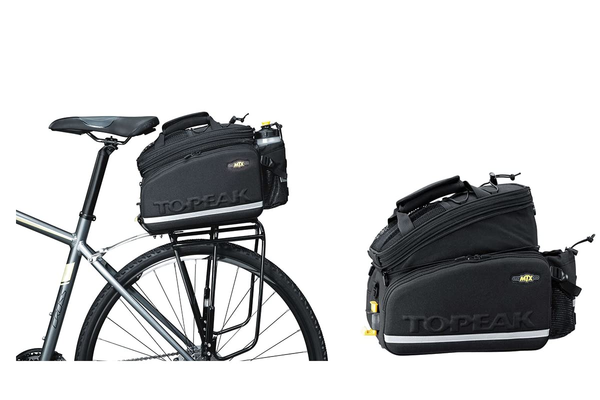 Topeak MTX 2.0 TrunkBag DX Water Resistant Cycle Trunk Bag, Compatible with all MTX QuickTrack 2.0 racks, Black