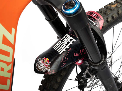 All Mountain Style AMS Bicycle Front Mudguard - Fits 26" / 27.5" / 29" Red Bull Ram