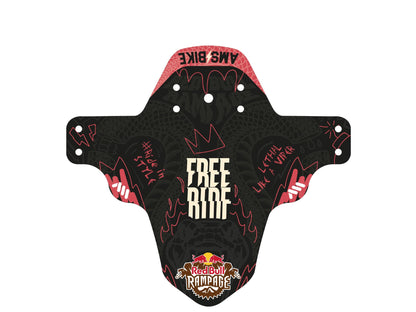 All Mountain Style AMS Bicycle Front Mudguard - Fits 26" / 27.5" / 29" Red Bull Ram