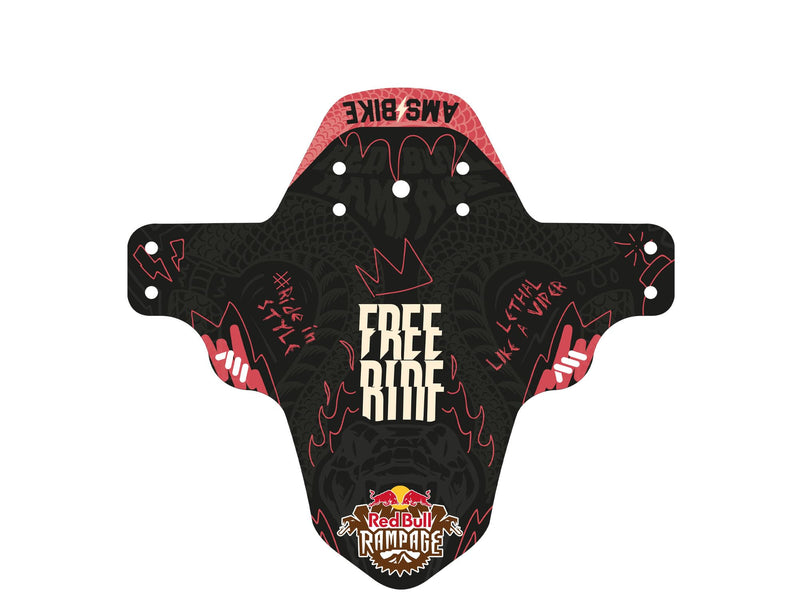 All Mountain Style AMS Bicycle Front Mudguard - Fits 26" / 27.5" / 29" Red Bull Ram