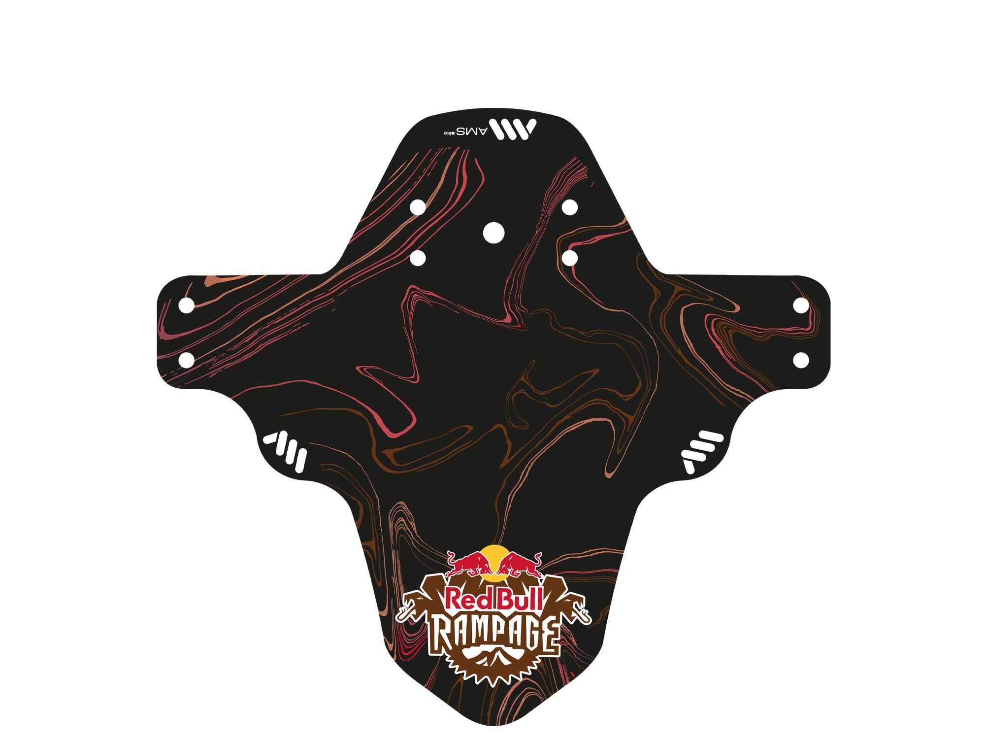 All Mountain Style AMS Bicycle Front Mudguard - Fits 26" / 27.5" / 29" Red Bull Ram