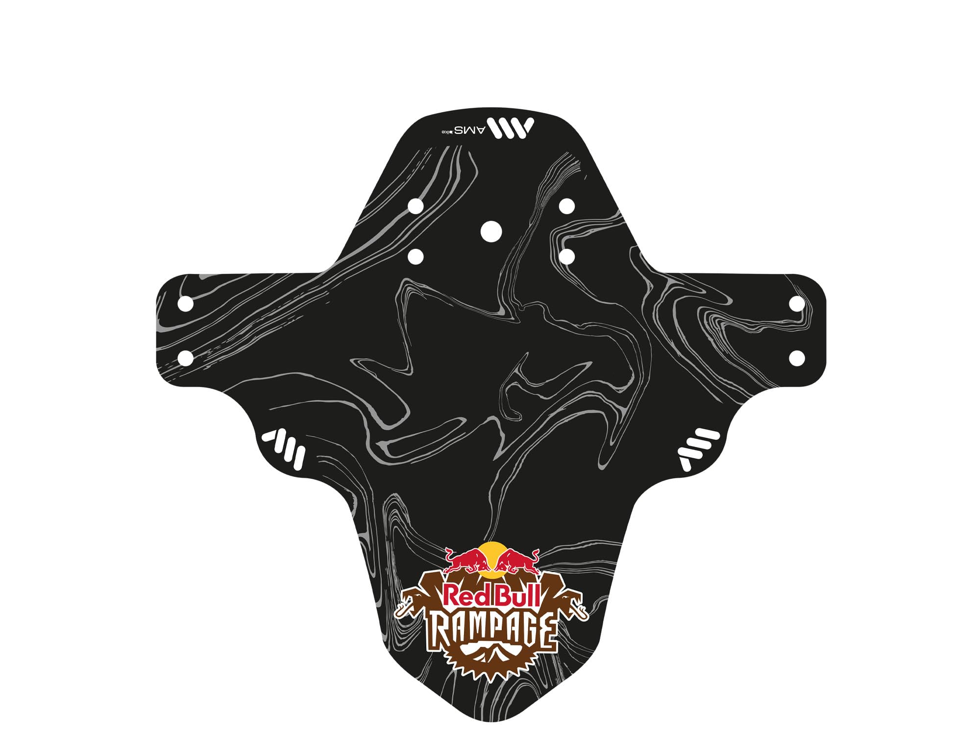 All Mountain Style AMS Bicycle Front Mudguard - Fits 26" / 27.5" / 29" Red Bull Ram