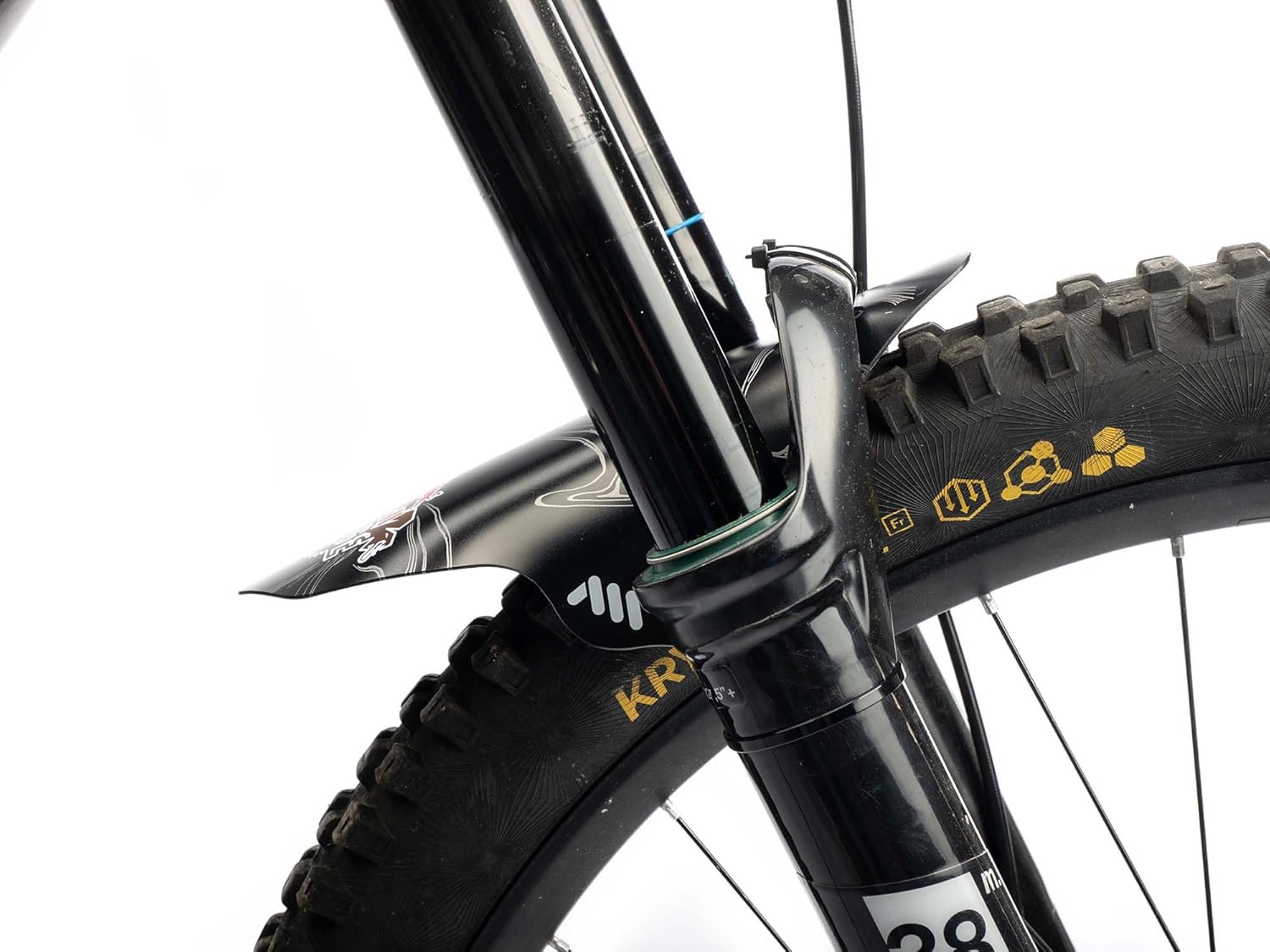 All Mountain Style AMS Bicycle Front Mudguard - Fits 26" / 27.5" / 29" Red Bull Ram