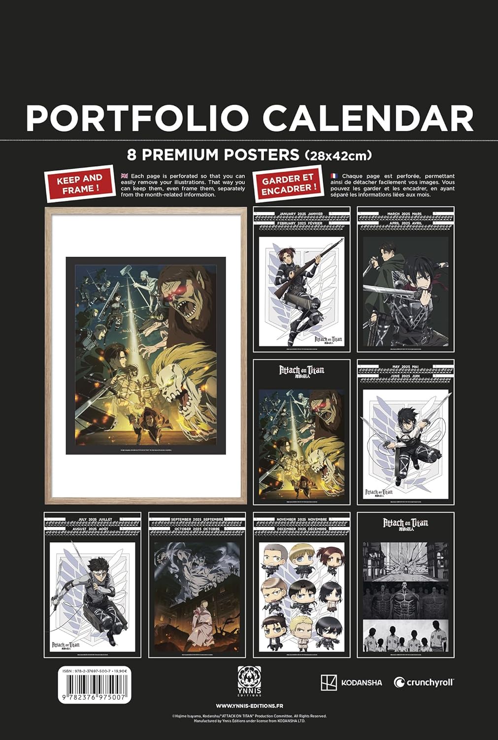 Calendriers Portfolio 2025 Attaque des Titans (2025