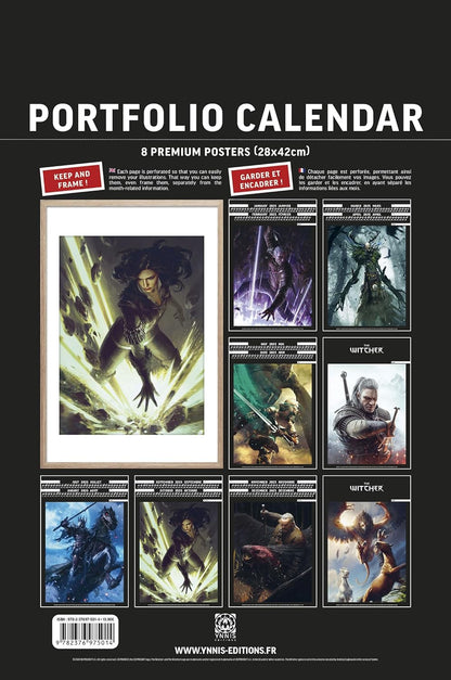 Calendrier Portfolio 2025 The Witcher (2025): 8 premium posters, de janvier à décembre