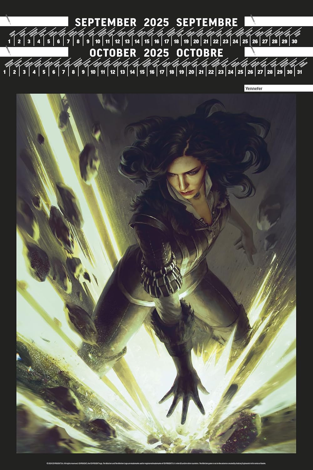 Calendrier Portfolio 2025 The Witcher (2025): 8 premium posters, de janvier à décembre
