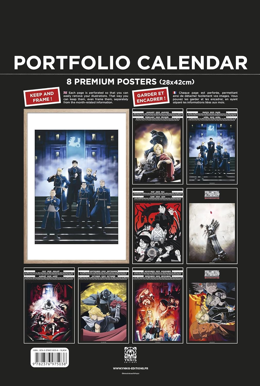 Calendrier Portfolio 2025 Fullmetal Alchemist (2025