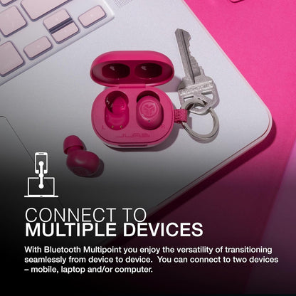 JLab JBuds Mini True Wireless Earbuds, In Ear Headphones, Bluetooth Earphones, Ear Buds with 20H Playtime, Bluetooth Earbuds with Microphone, Charging Case, Multipoint, EQ3 Sound