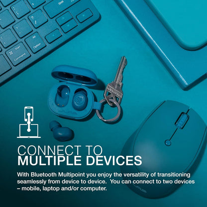 JLab JBuds Mini True Wireless Earbuds, In Ear Headphones, Bluetooth Earphones, Ear Buds with 20H Playtime, Bluetooth Earbuds with Microphone, Charging Case, Multipoint, EQ3 Sound