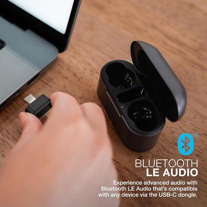 JLab Epic Lab Edition Smart Active Noise Cancelling Earbuds with Hybrid Dual Drivers, Bluetooth LE Audio, Spatial Audio, 56+ Hours Playtime, IP55 True Wireless Earbuds, Wireless or USB-C Charging