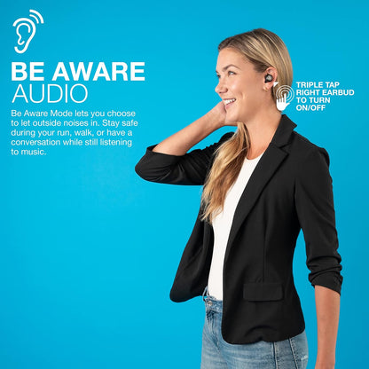 JLab JBuds Air Pro True Wireless Earbuds, In Ear Headphones with Tile Tracker Built-in, Ear Buds with 36H Playtime, Bluetooth Earbuds with Microphone, USB Charging Case, Dual Connect, EQ3 Sound