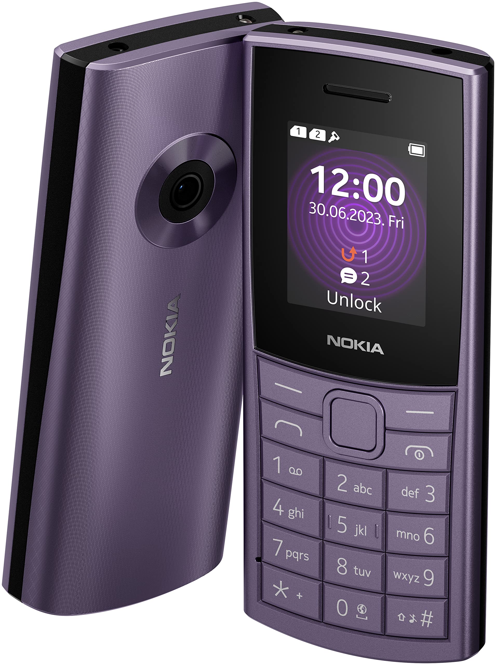 Nokia 110 4G Feature Phone With Camera, Bluetooth, FM radio, MP3 player, MicroSD, Long-Lasting Battery, and Pre-loaded Games, Dual Sim
