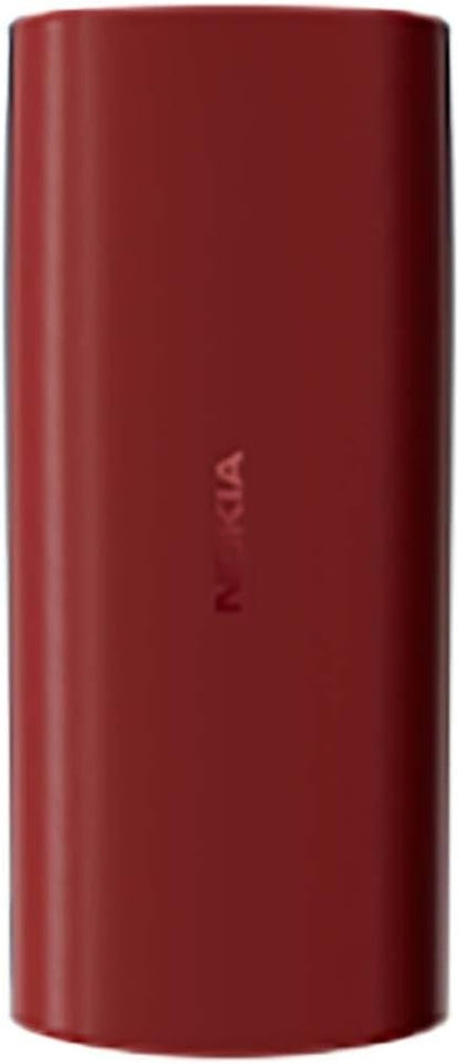 Nokia 105 2G Feature Phone with long-lasting battery, 12 hours of talk-time, wireless FM radio, large display, and tactile keyboard, Dual Sim - Red