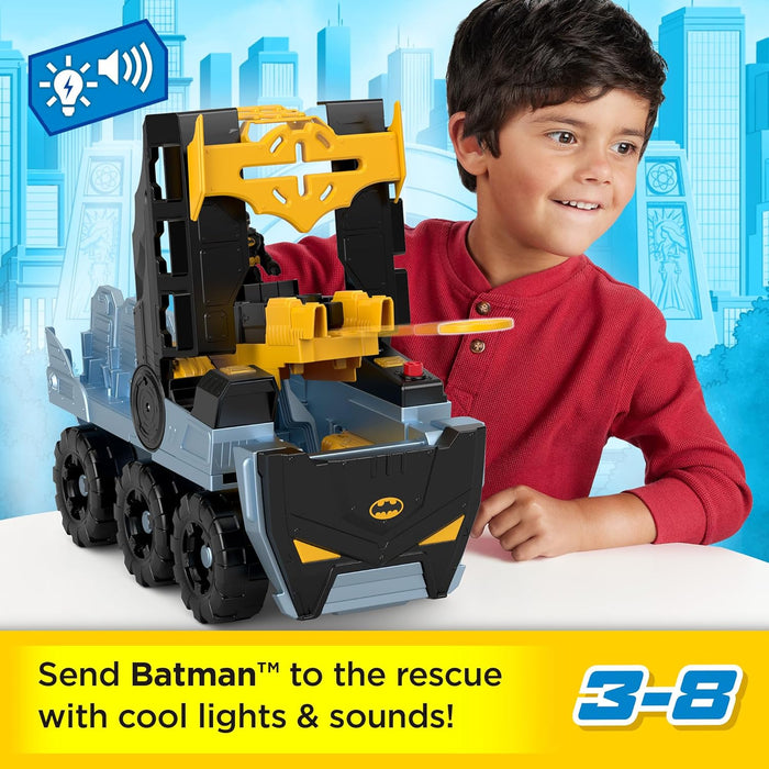 Fisher-Price Imaginext DC Super Friends Batman Toys Transforming Bat-Tank with Lights Sounds Figure & Projectiles for Preschool Kids Ages 3+ Years, HVY04