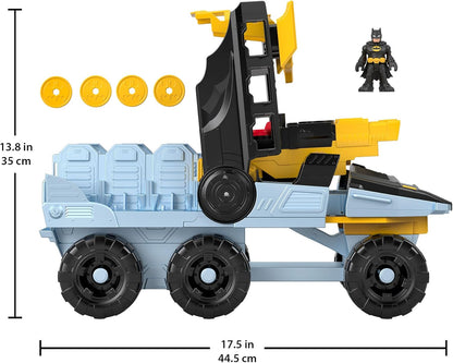 Fisher-Price Imaginext DC Super Friends Batman Toys Transforming Bat-Tank with Lights Sounds Figure & Projectiles for Preschool Kids Ages 3+ Years, HVY04