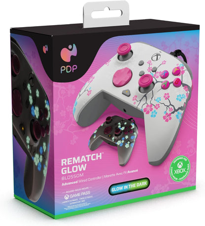PDP Xbox REMATCH GLOW Wired controller BLOSSOM
